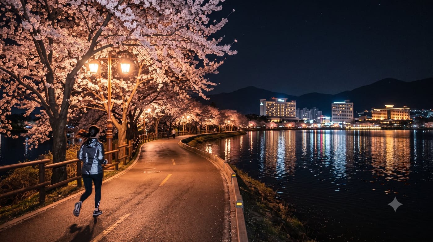 천년 고도의 밤을 한 바퀴 달렸다 — 신라의 야경, 경주 보문호수 야간런
