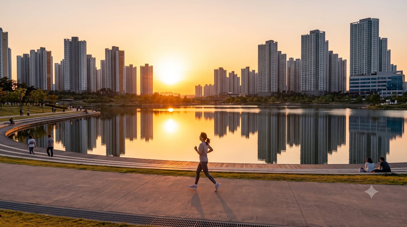 동탄 러닝코스 5km — 동탄호수공원 수변 산책로 입문런