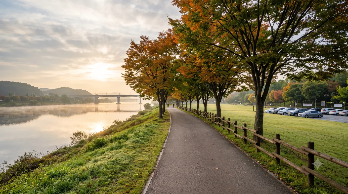 구미 러닝코스 5km — 낙동강 따라 이어지는 동락공원 강변 입문런