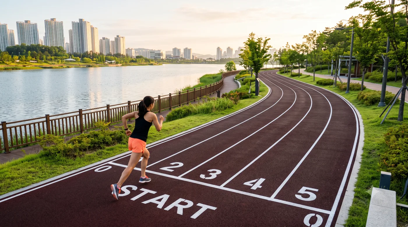 인천 청라호수공원 러닝코스 5km — 호수 한 바퀴 도는 순환 트랙 입문런
