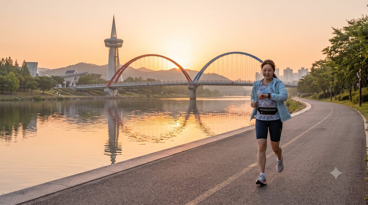 대전 러닝코스 5km — 엑스포다리 건너 갑천 입문런