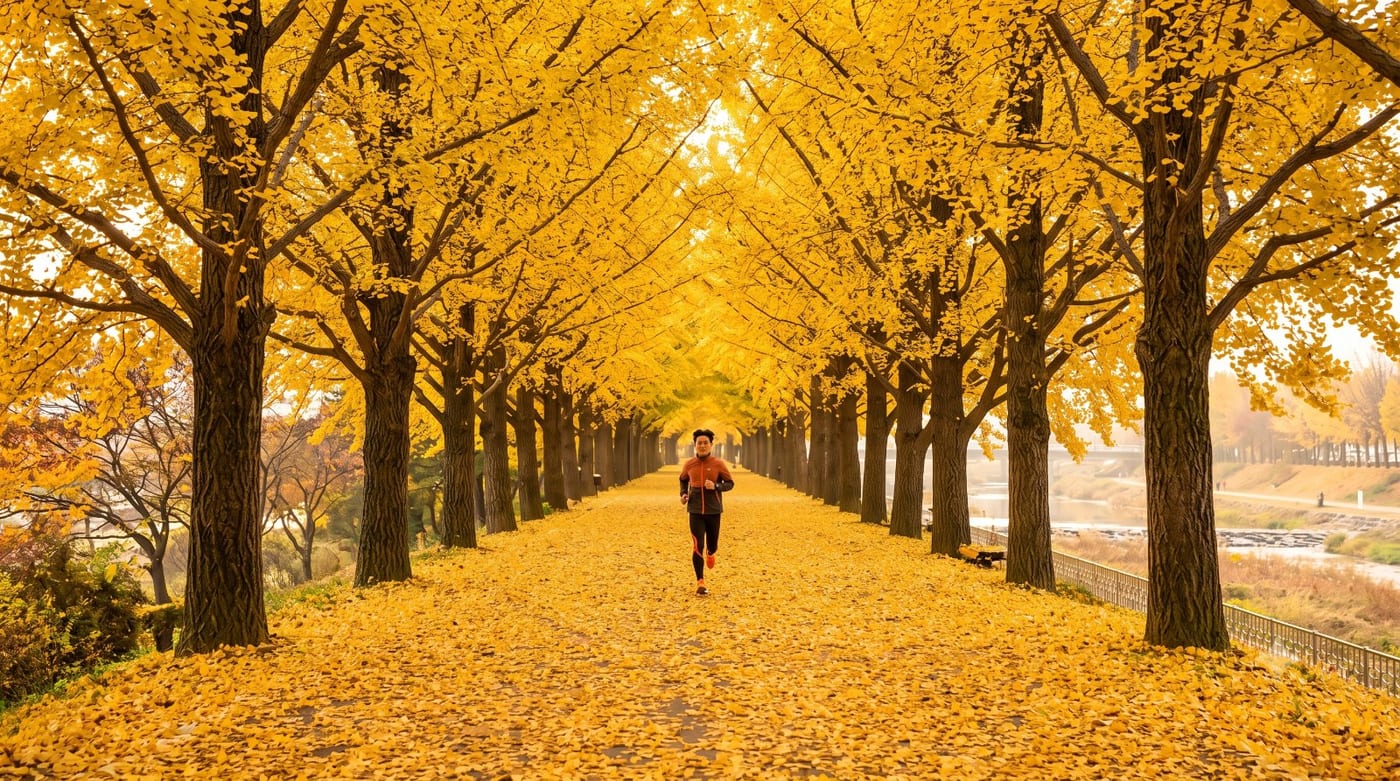 아산 러닝코스 5km — 곡교천 은행나무길 입문런