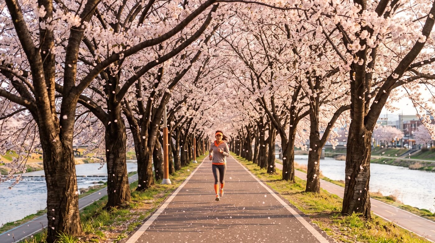 정읍에서의 첫 5km — 벚꽃 흐르는 물길, 정읍천 입문런