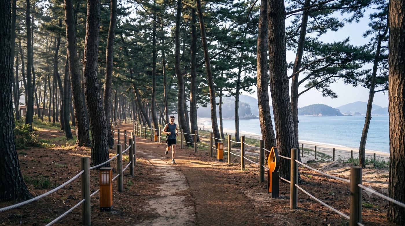 은빛 백사장에서 첫 3km를 뗐다 — 남해 상주 은모래비치 입문런