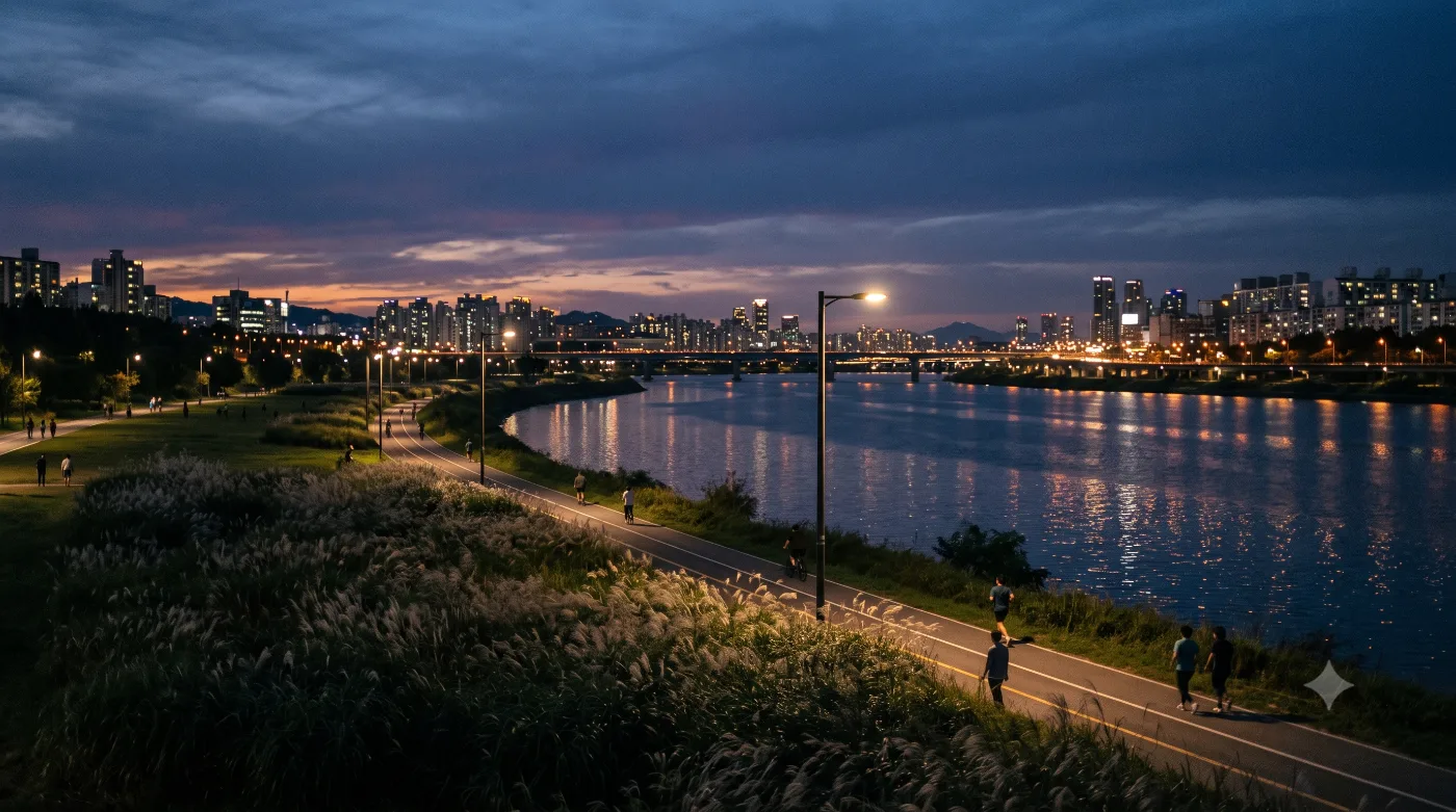 성남 탄천 러닝코스 5km — 한강까지 이어지는 물길, 탄천종합운동장 입문런