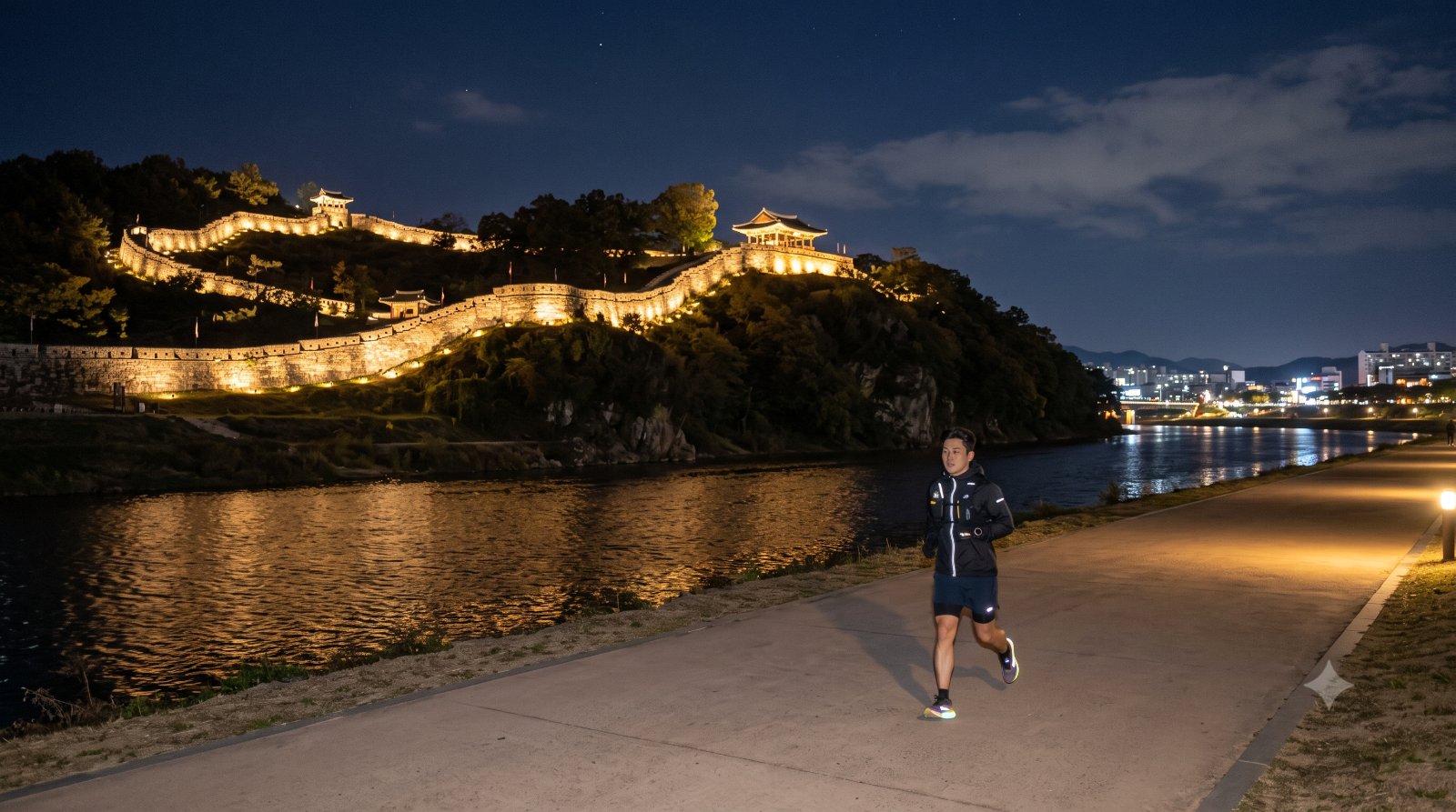 공주 러닝코스 5km — 공산성 성곽 조명과 금강 야경런