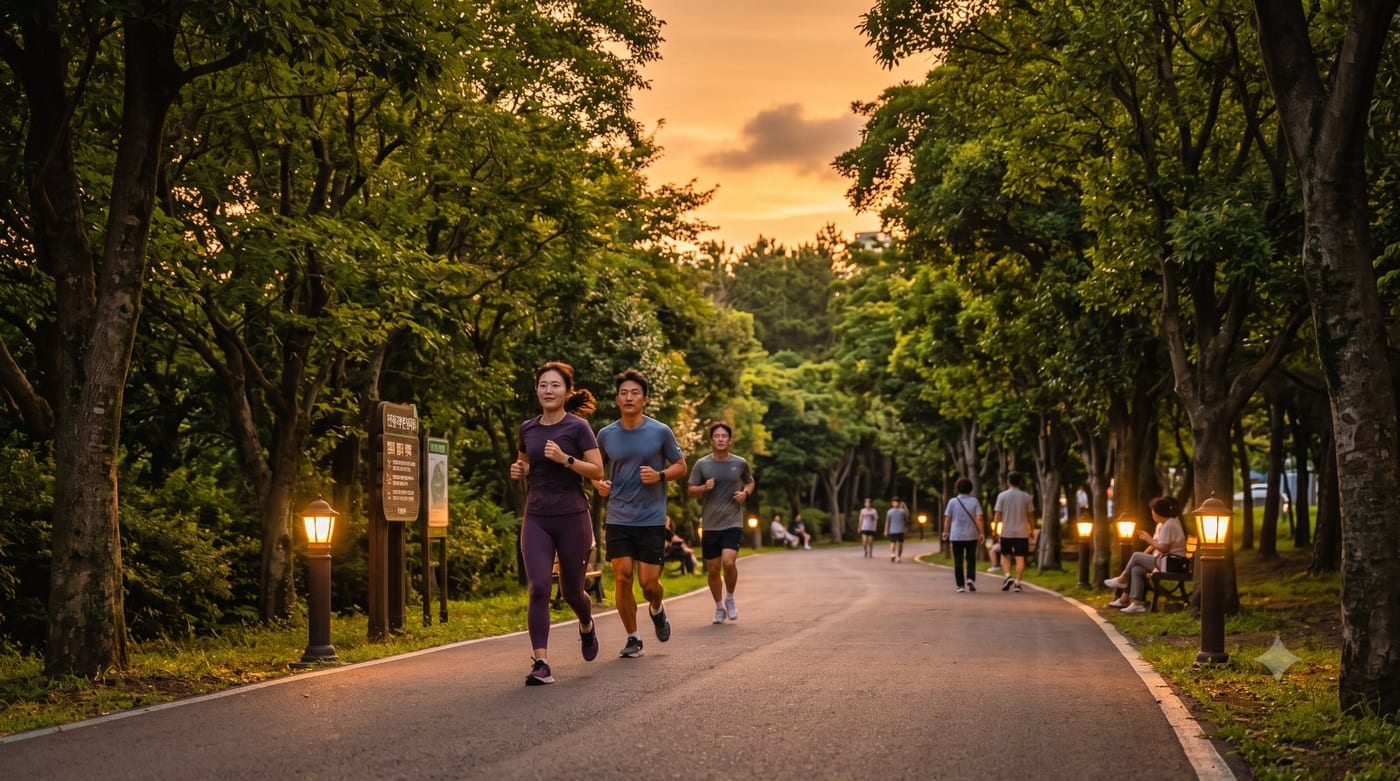 제주 신산공원 러닝코스 2km — 감귤 그리는 GPS런 사진 1