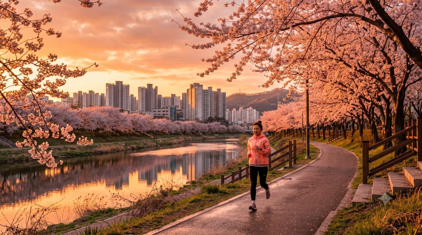 청주 러닝코스 5km — 무심천 벚꽃길 입문런