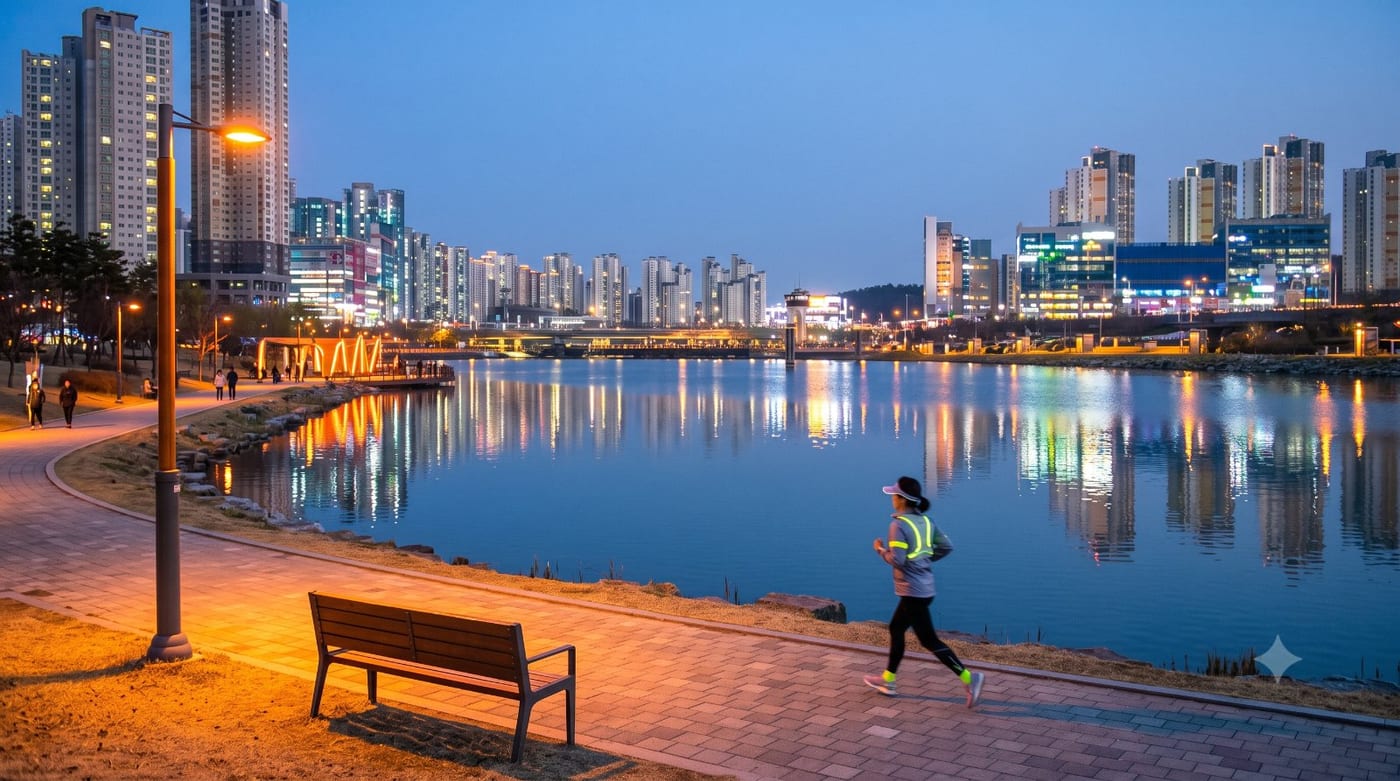 동탄 러닝코스 5km — 동탄호수공원 수변 산책로 입문런