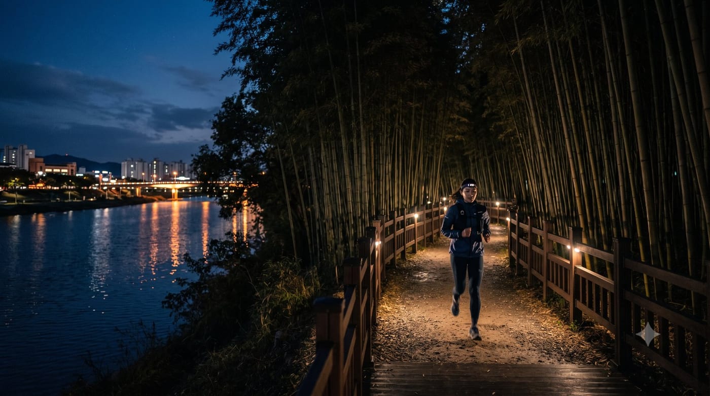 울산 러닝코스 5km — 태화강 십리대숲 은하수길 야간런