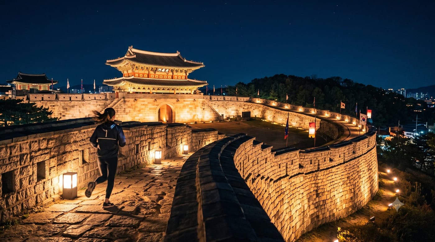 수원 러닝코스 5.7km — 화성 성곽 한 바퀴 달빛런