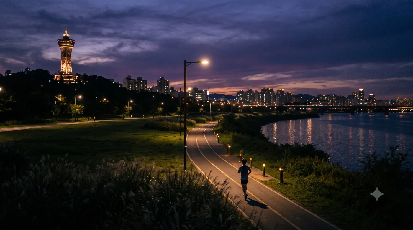 대구 두류공원 러닝코스 3km — 83타워를 올려다보며 도는 오르내림 순환로