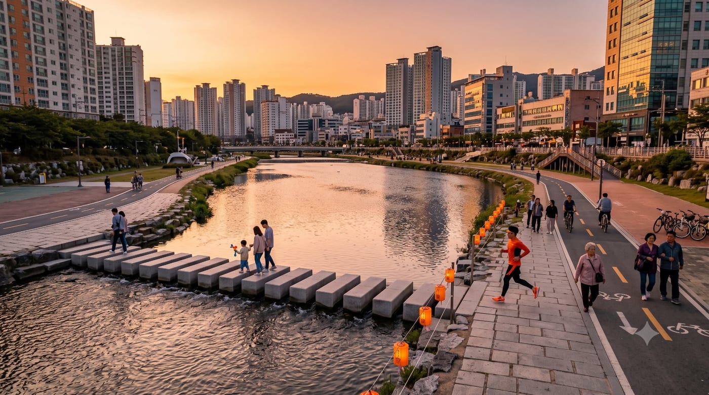 부산에서의 첫 5km — 도심을 가로지르는 물길, 온천천 입문런