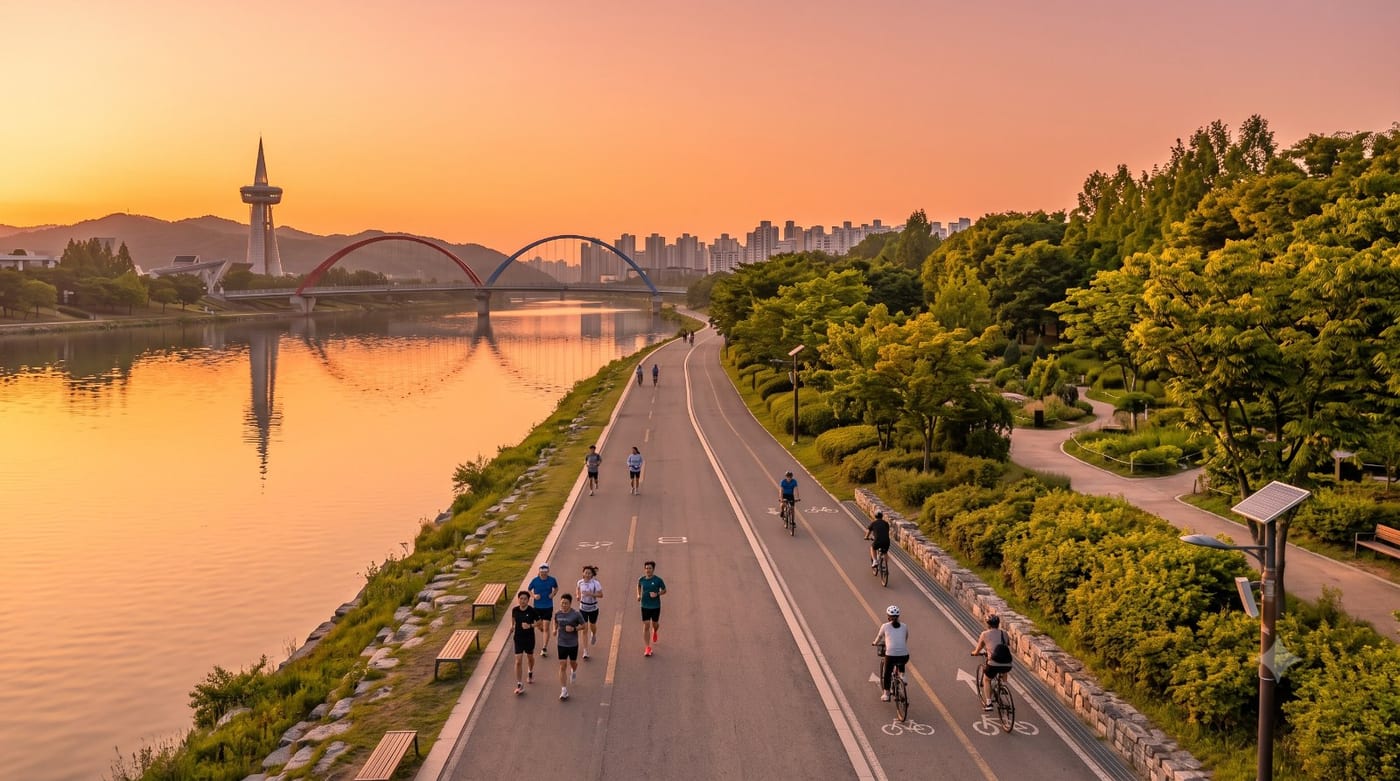 대전 러닝코스 5km — 엑스포다리 건너 갑천 입문런
