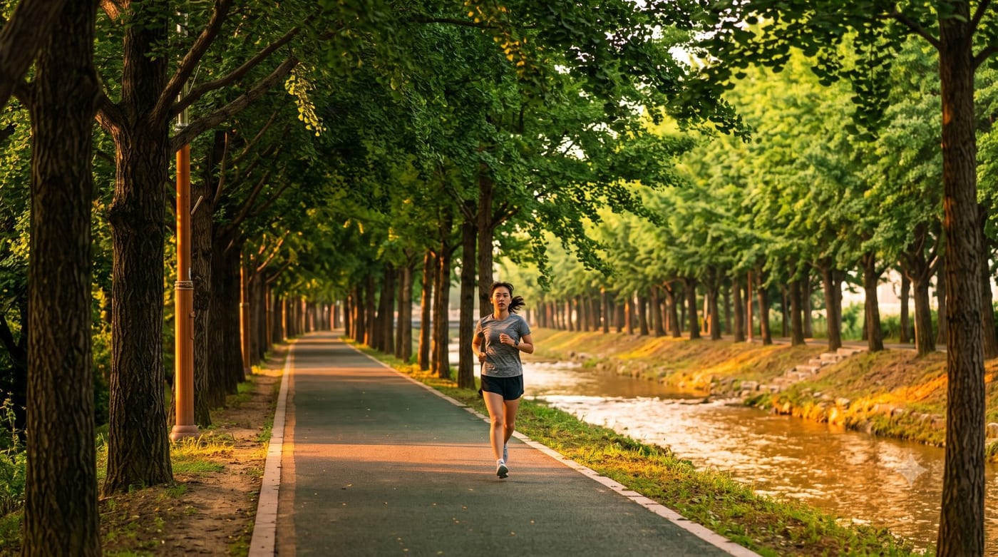 아산 러닝코스 5km — 곡교천 은행나무길 입문런