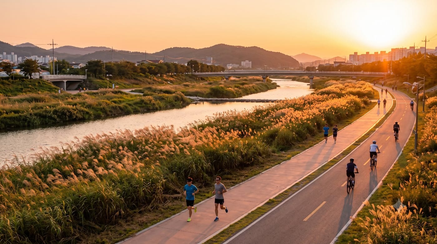순천에서의 첫 5km — 국가정원 곁 동천 입문런