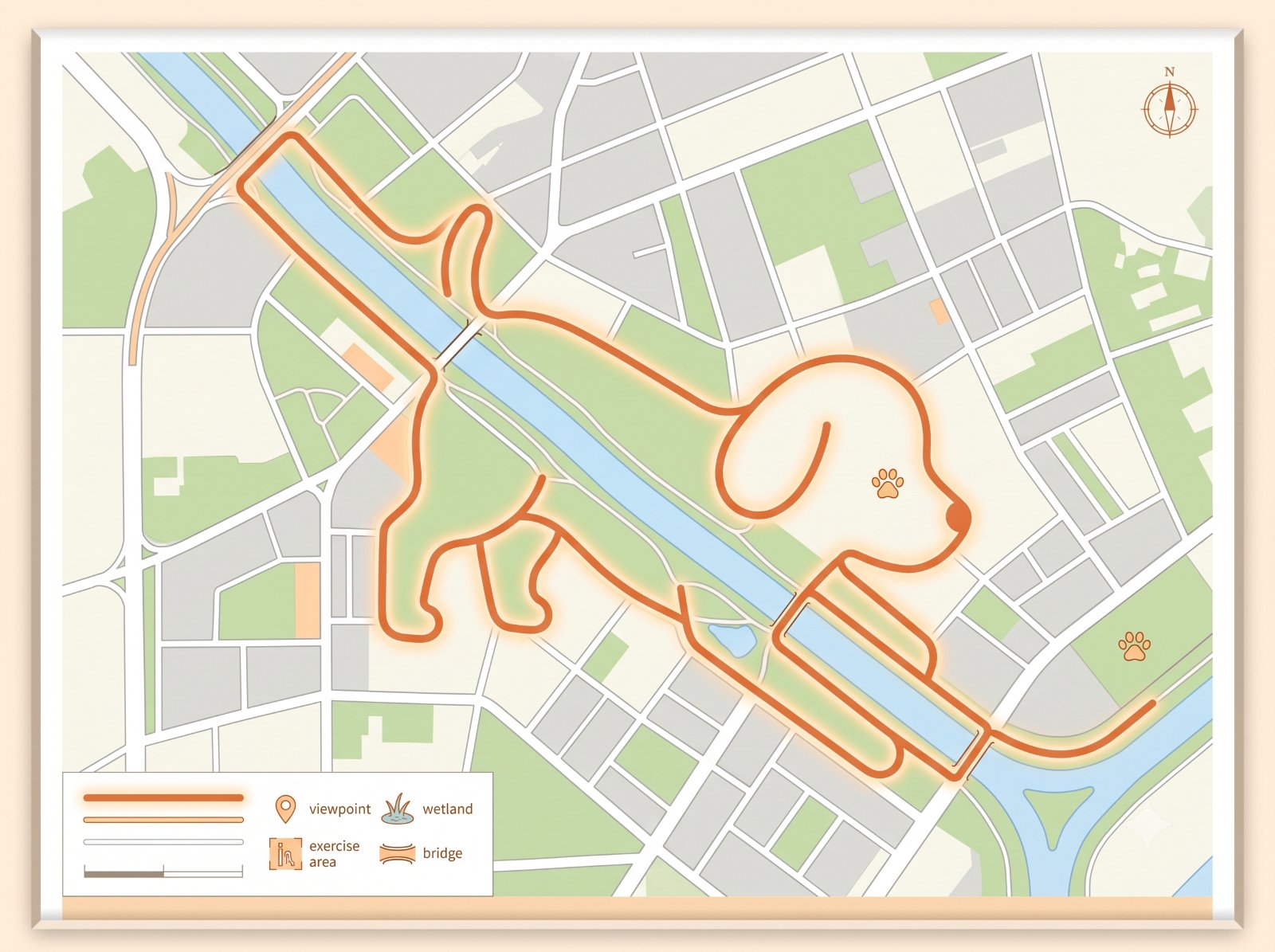 달리기로 강아지 한 마리를 산책시켰다 — 양재천 강아지 GPS 아트런