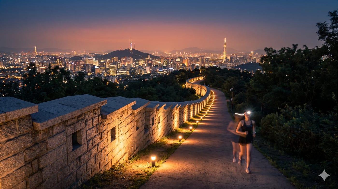 서울이 발아래 펼쳐진다 — 한양도성 낙산 성곽 야경런