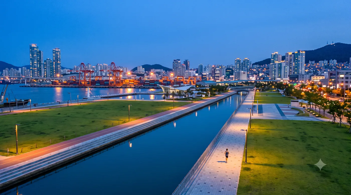 부산 러닝코스 5.2km — 146년 만에 열린 항만, 북항친수공원 수변런