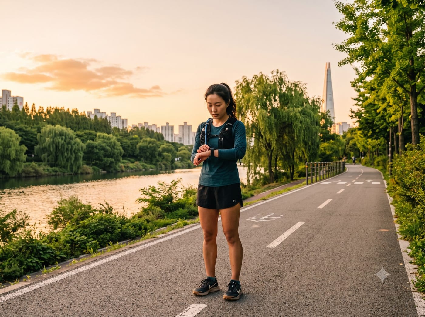 달리기로 강아지 한 마리를 산책시켰다 — 양재천 강아지 GPS 아트런 사진 2