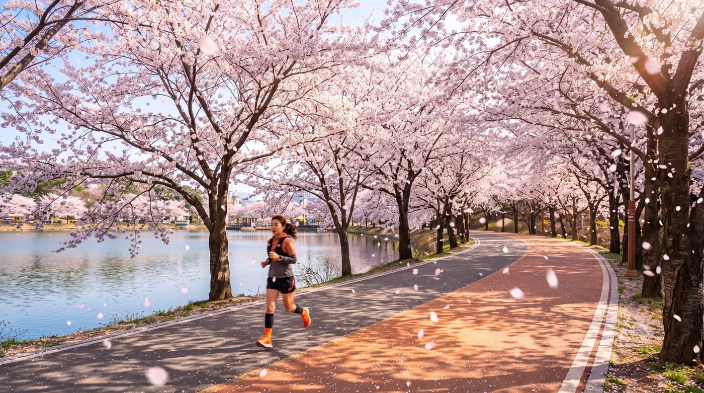 천안에서의 첫 5km — 대학가 옆 호수 한 바퀴, 천호지 입문런