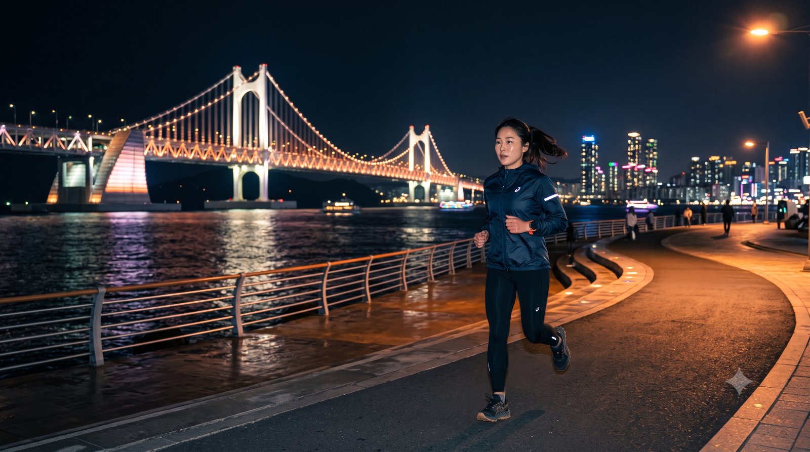 부산 광안리 러닝코스 5km — 광안대교 야경 민락수변 야간런