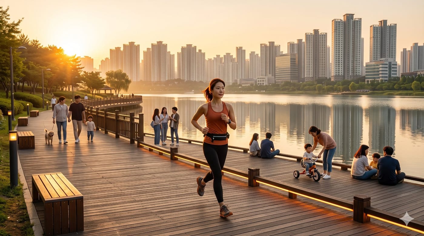 수원 광교호수공원 러닝코스 3km — 원천호수 한 바퀴 입문런